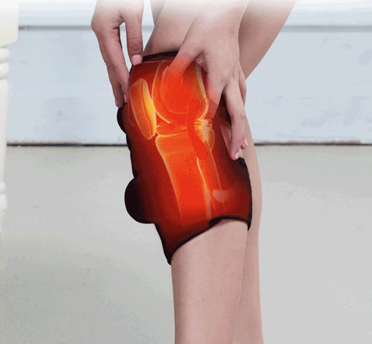 Infrared Heating Knee Massager wrap in use