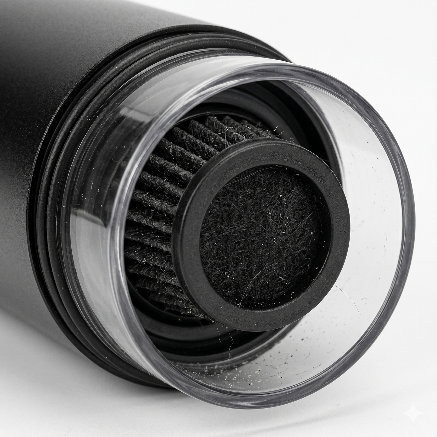 Small car vacuum cleaner cleaning interior spaces