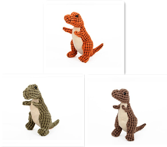 Interactive Dog Toy Dinosaur Plush for Large Dogs
