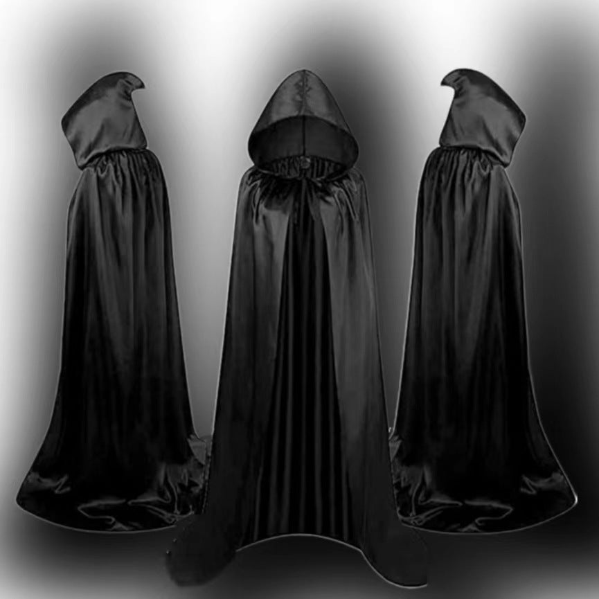 Kids Halloween wizard cosplay cloak with reversible cape