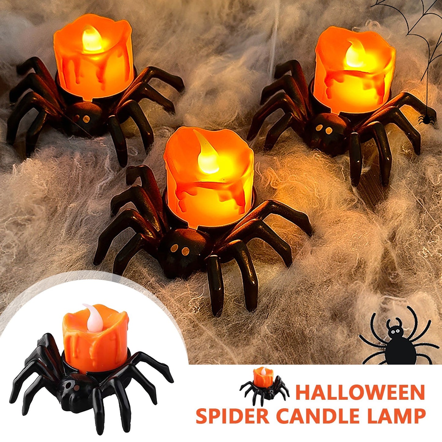 Halloween spider decoration with eyeball design