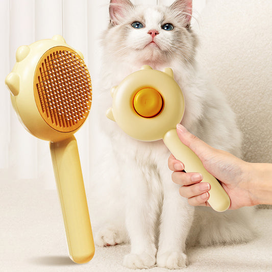 Green Pet Hair Removal Brush for Cats and Dogs