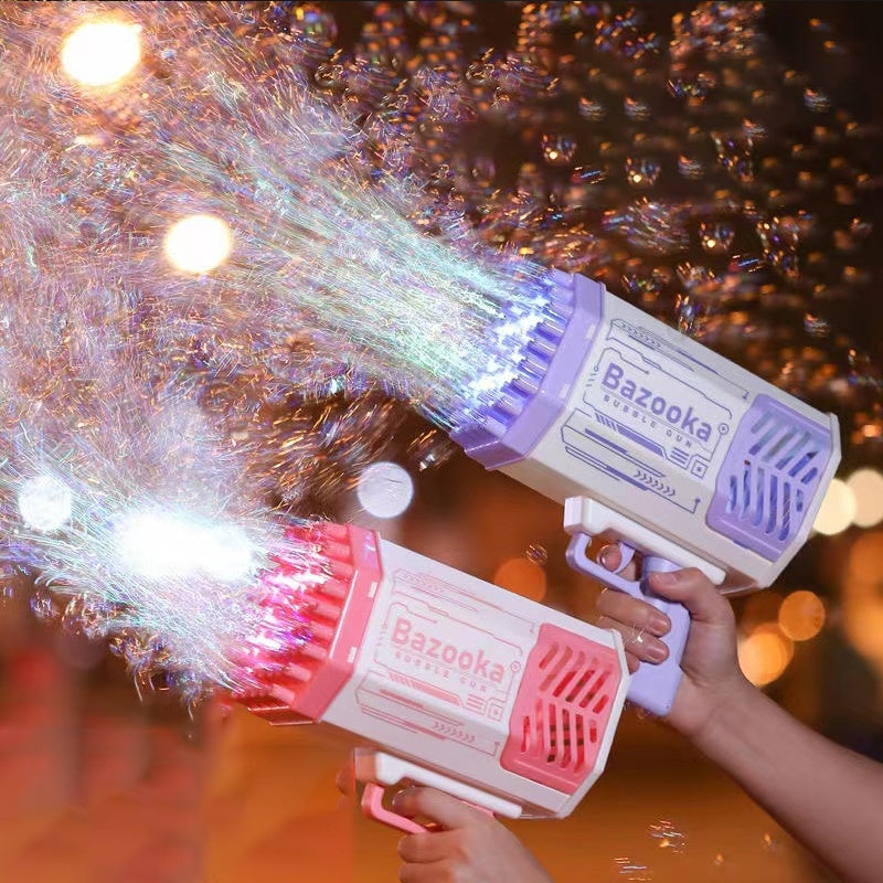 LED Lights on Kids Bubble Gun Machine