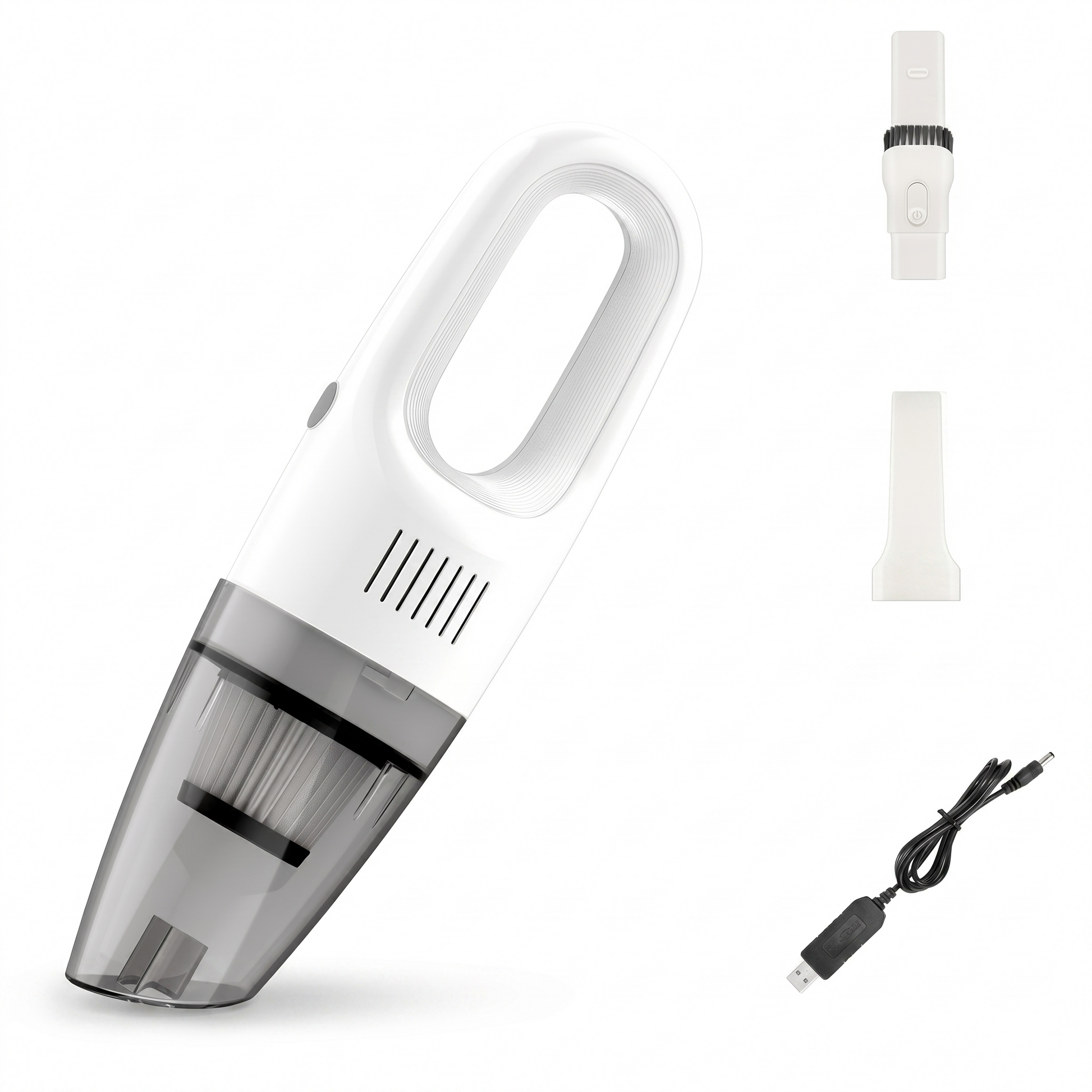Cordless car vacuum cleaner white tool for cars