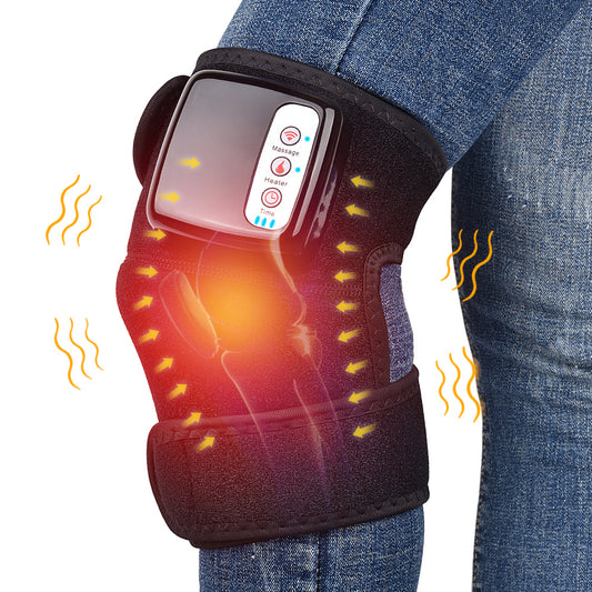 Infrared Heating Knee Massager wrap in use