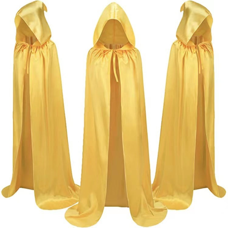 Kids Halloween wizard cosplay cloak with reversible cape