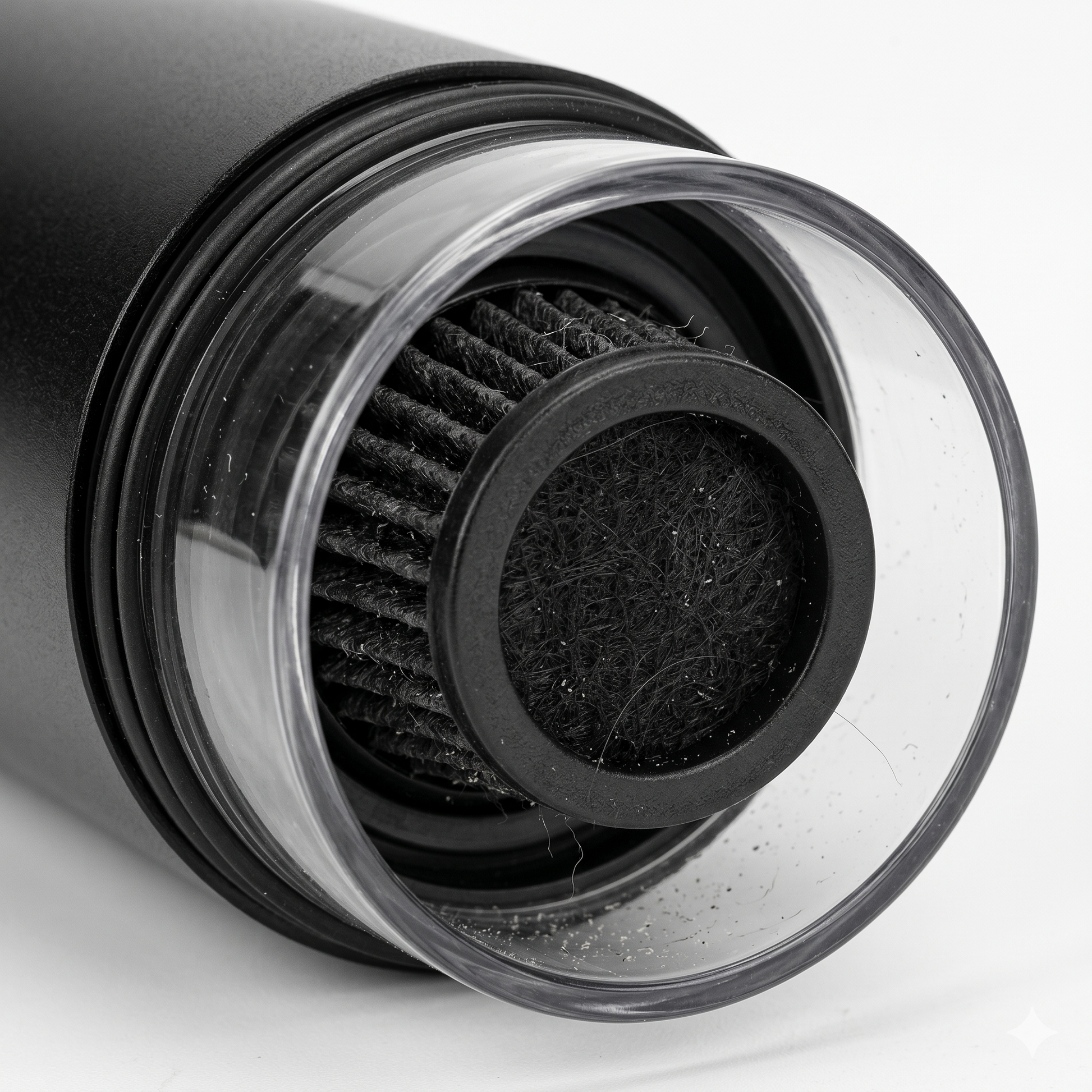 Small car vacuum cleaner cleaning interior spaces 